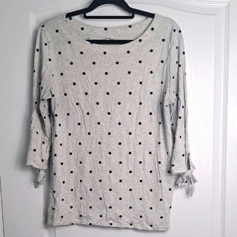 Polka Dot Women's Top Tie sleeves